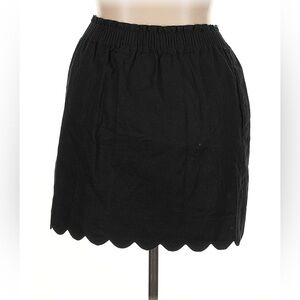 J. Crew Factory Scalloped Black Skirt * Sz. 14